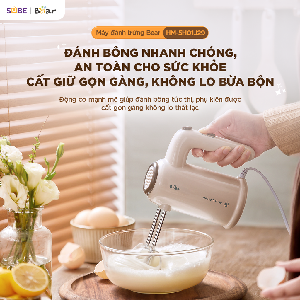 Máy đánh trứng cầm tay Bear HM-5H01J29 - ảnh 5