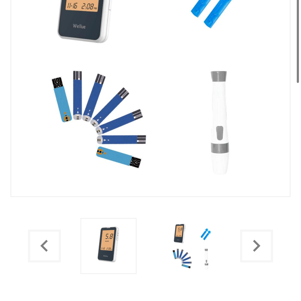 Máy đo đường huyết Wellue G-427B ( chưa kèm que giấy thử ) - ảnh 2