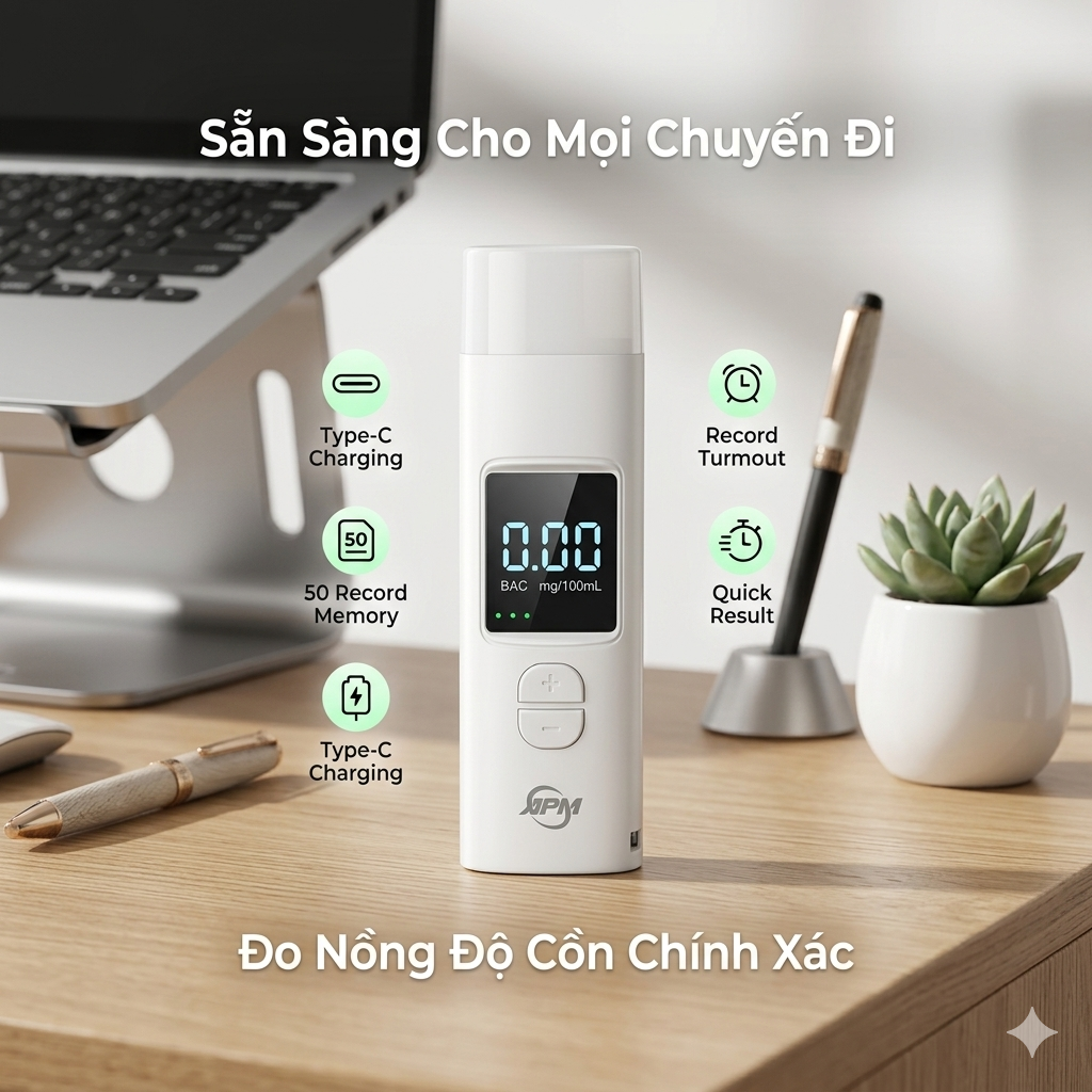 Máy đo / thổi nồng độ cồn di động APM-J8 - ảnh 2