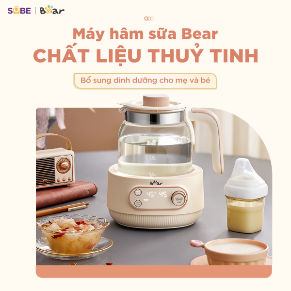 Máy đun nước hâm sữa Bear WW-4H12M - kem - Tiếng Việt - ảnh 1