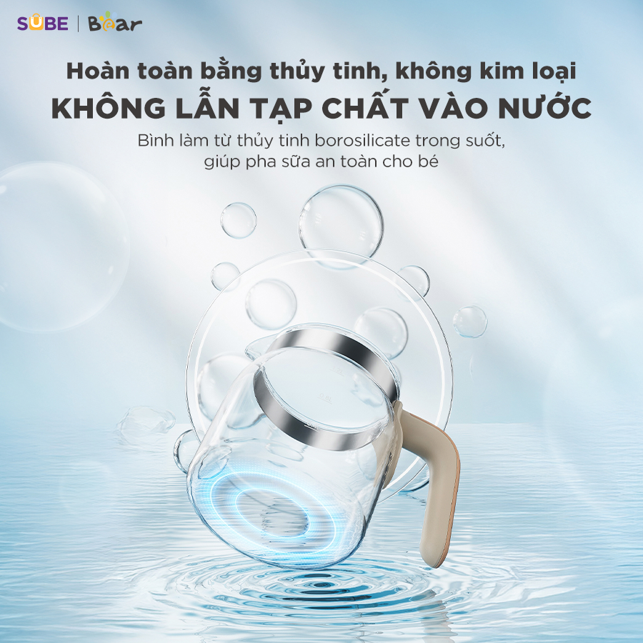 Máy đun nước hâm sữa Bear WW-4H12M - kem - Tiếng Việt - ảnh 3