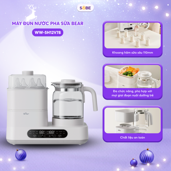 Máy đun nước và hâm sữa tiệt trùng Bear WW-5H12V78 - ảnh 1