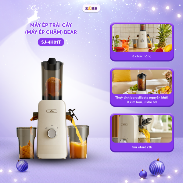 Máy ép trái cây (máy ép chậm) SJ-4H01T - ảnh 1