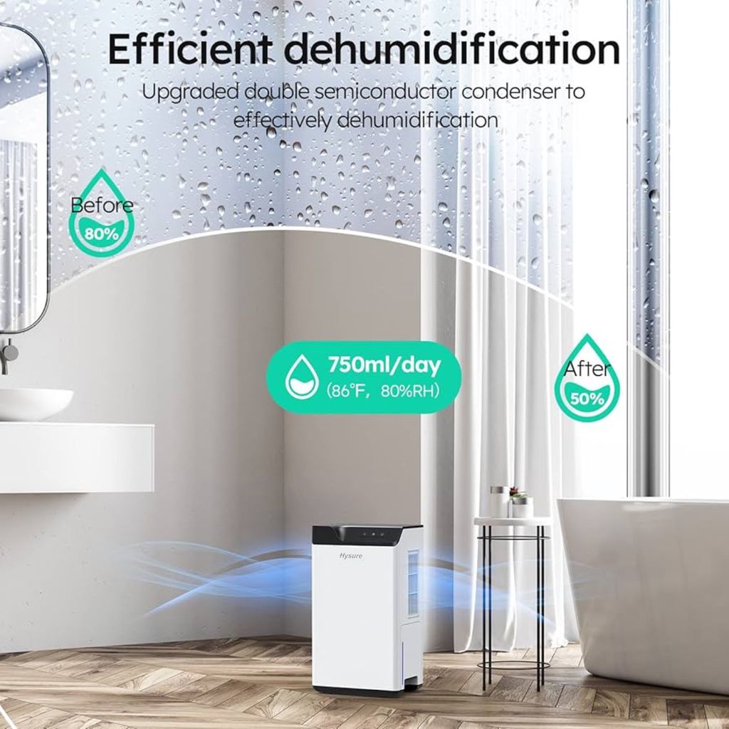 Máy hút ẩm bán dẫn thông minh Hysure - có remote, đèn diệt khuẩn - ảnh 5