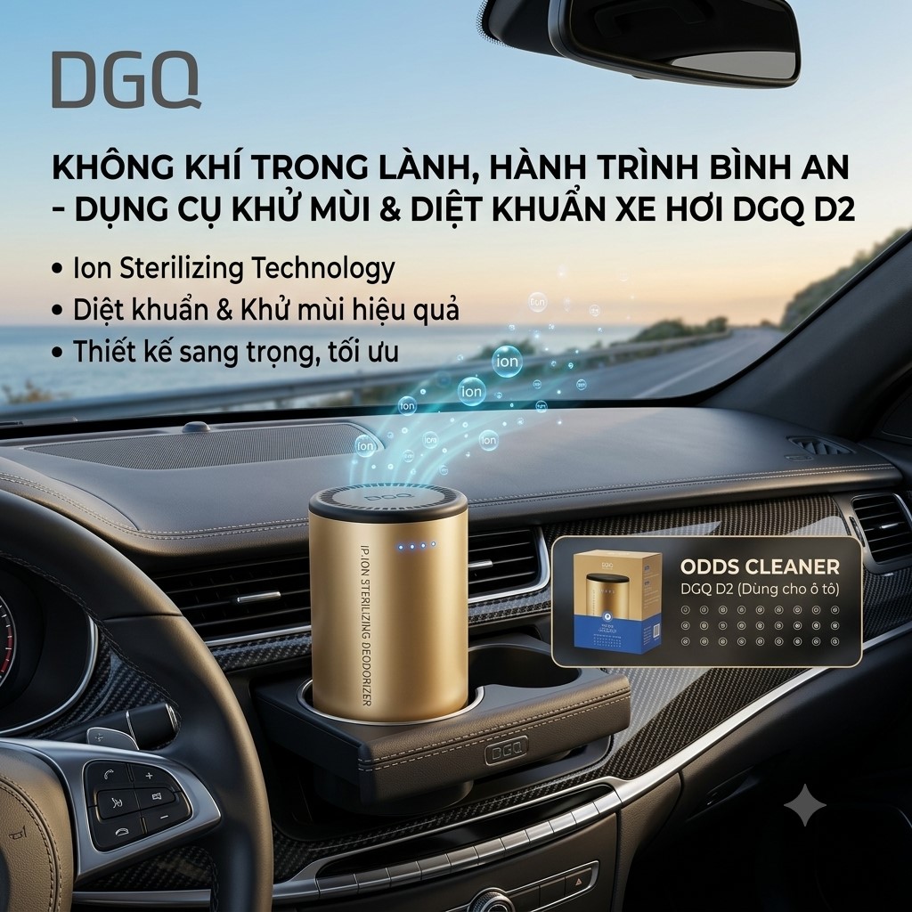 Máy khử mùi & diệt khuẩn IP ION thông minh DGQ - D2 (Hộp ngắn), dùng cho xe hơi & không gian kín - ảnh 5