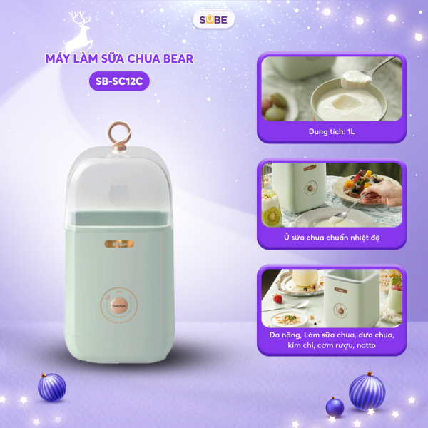 Máy làm sữa chua Bear SB-SC12C - Green - ảnh 1