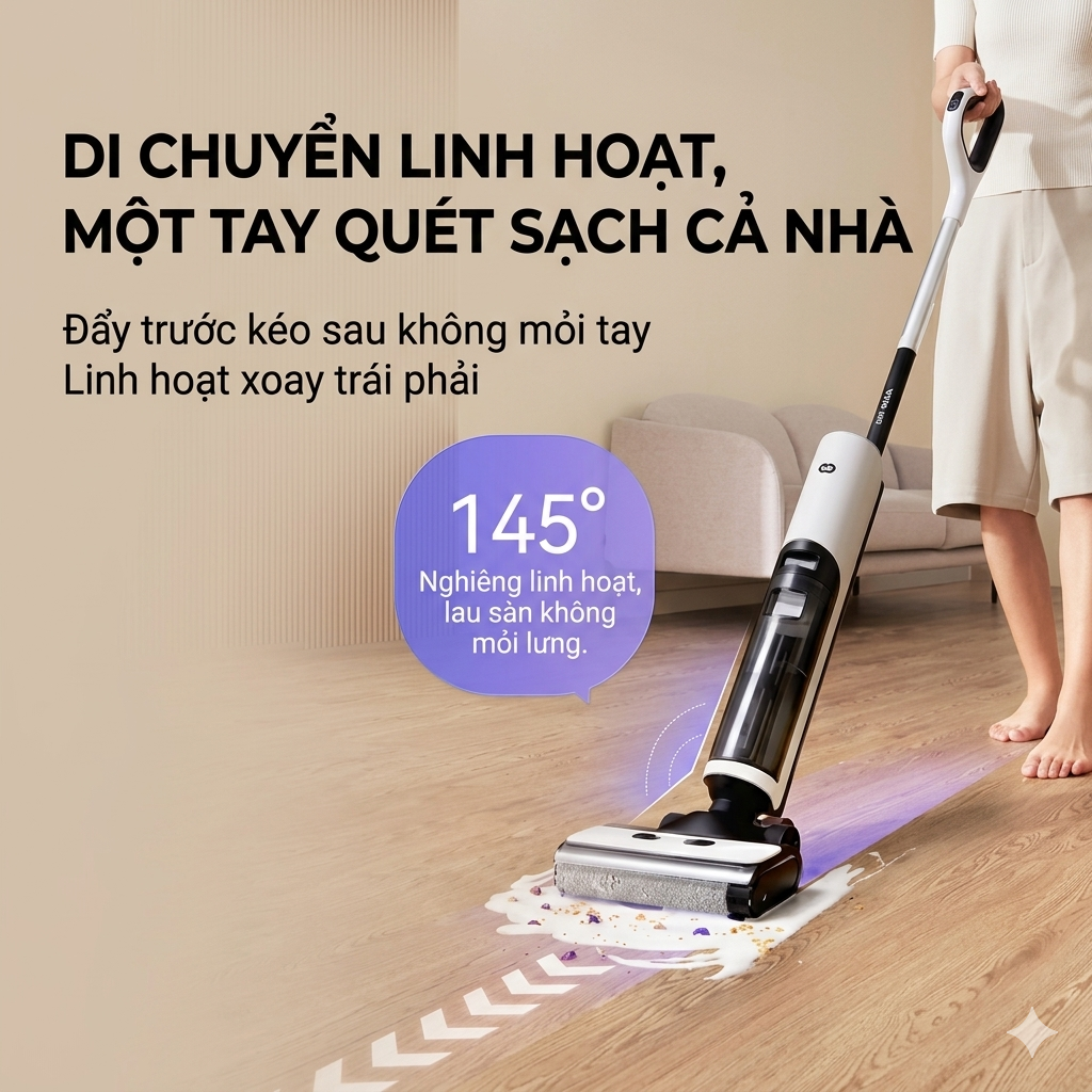 Máy lau nhà & hút bụi INXNI Z3 Slim tự giặt giẻ & diệt khuẩn - ảnh 2
