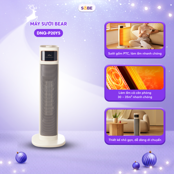 Máy sưởi Bear DNQ-P20Y5 - Kem - ảnh 1
