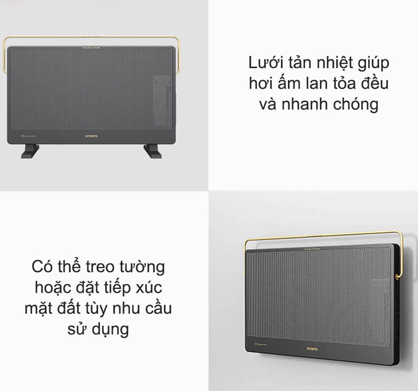 Máy sưởi thông minh Xiaomi Smartmi Graphene GR-H – 3 chế độ, có sấy khăn - ảnh 4