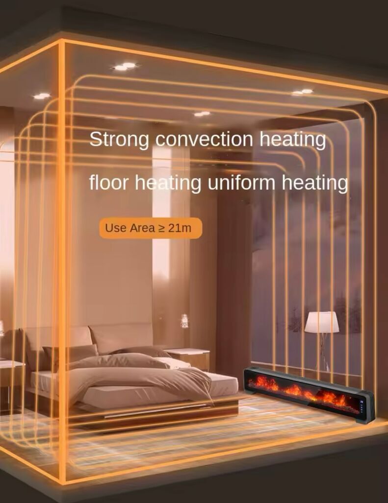 Máy sưởi Whirlpool (Mỹ), công nghệ sưởi Graphene ko đốt Oxy, màn hình than củi, dài 1.3m, 2200W - ảnh 5