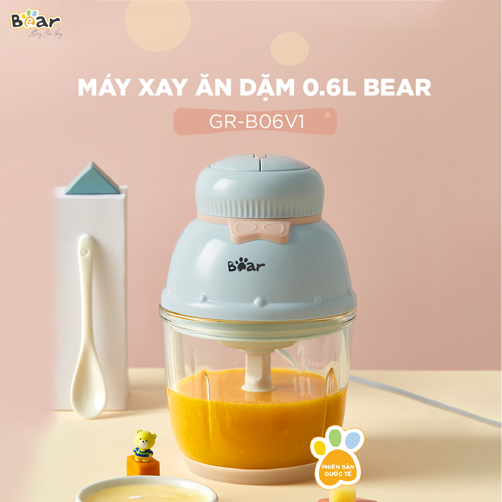 Máy xay ăn dặm 0.6L Bear GR-B06V1 - Blue - ảnh 2