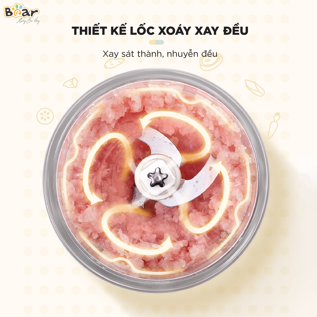 Máy xay ăn dặm 0.6L Bear GR-B06V1 - Blue - ảnh 4