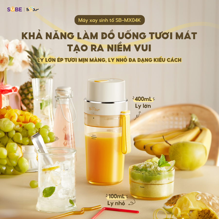 Máy xay cầm tay Bear SB-MX04K - Yellow - ảnh 2