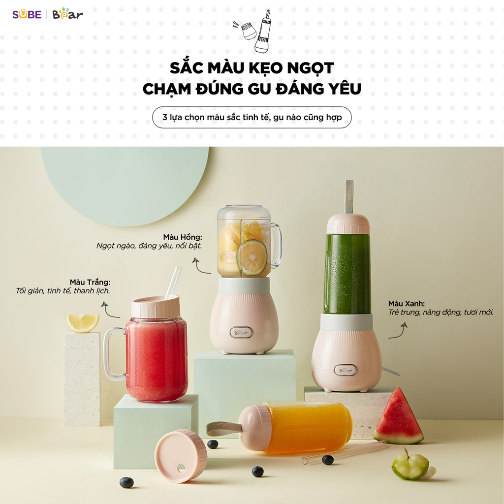 Máy xay sinh tố 0.4L Bear BL 4H04M - ảnh 3