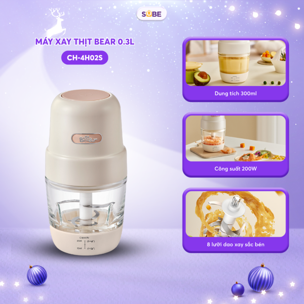 Máy xay thịt Bear 0.3L CH-4H02S - ảnh 1