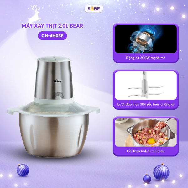 Máy xay thịt Bear 1.8L CH-4H03F - ảnh 1