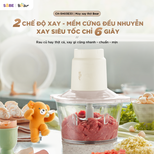 Máy xay thịt Bear 2L CH-5H03E33 - ảnh 1