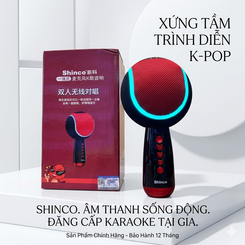 Micro hát Karaoke Bluetooth hãng Shinco D32 - ảnh 1