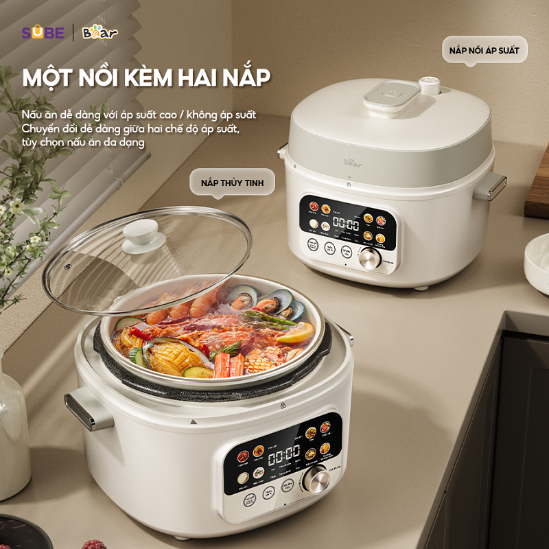 Nồi áp suất Bear SB-AS40W - White - ảnh 4