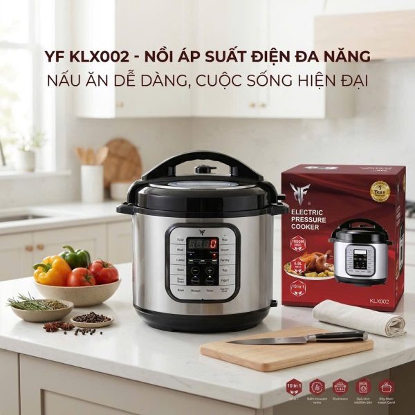 Nồi áp suất đa năng 10 in 1 KLX002, dung tích 6L, công suất 1000W - ảnh 1
