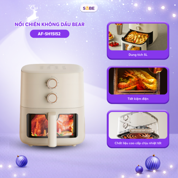 Nồi chiên không dầu Bear 5L AF-5H15I52 - ảnh 1