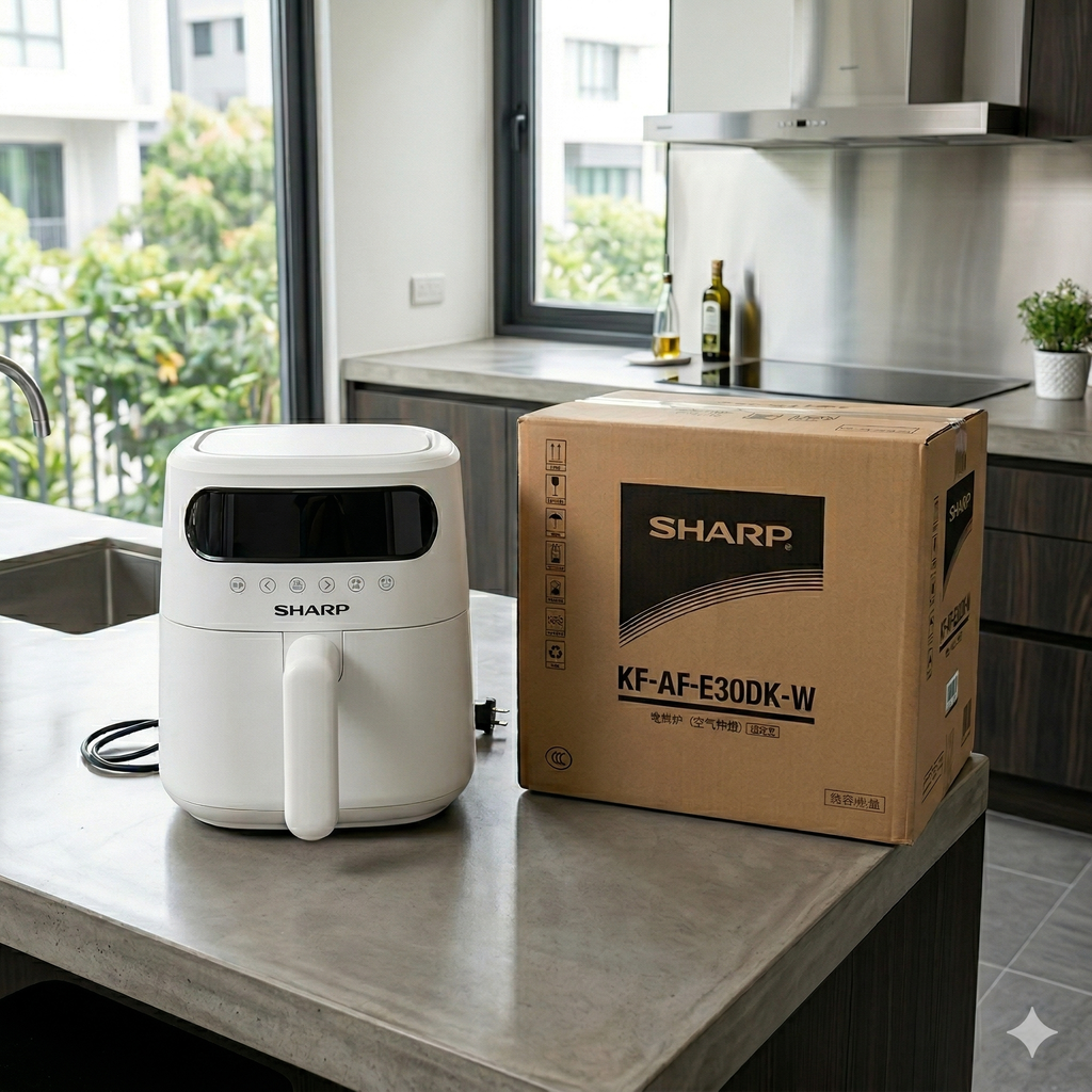 NỒI CHIÊN KHÔNG DẦU SHARP KF-AF-E30DK-W - ảnh 1