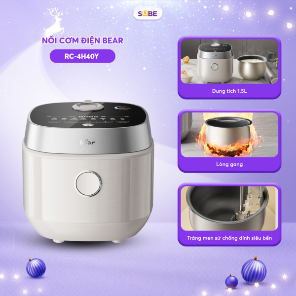 Nồi cơm điện Bear 4L RC-4H40Y (lòng nồi 1.5L) - ảnh 1