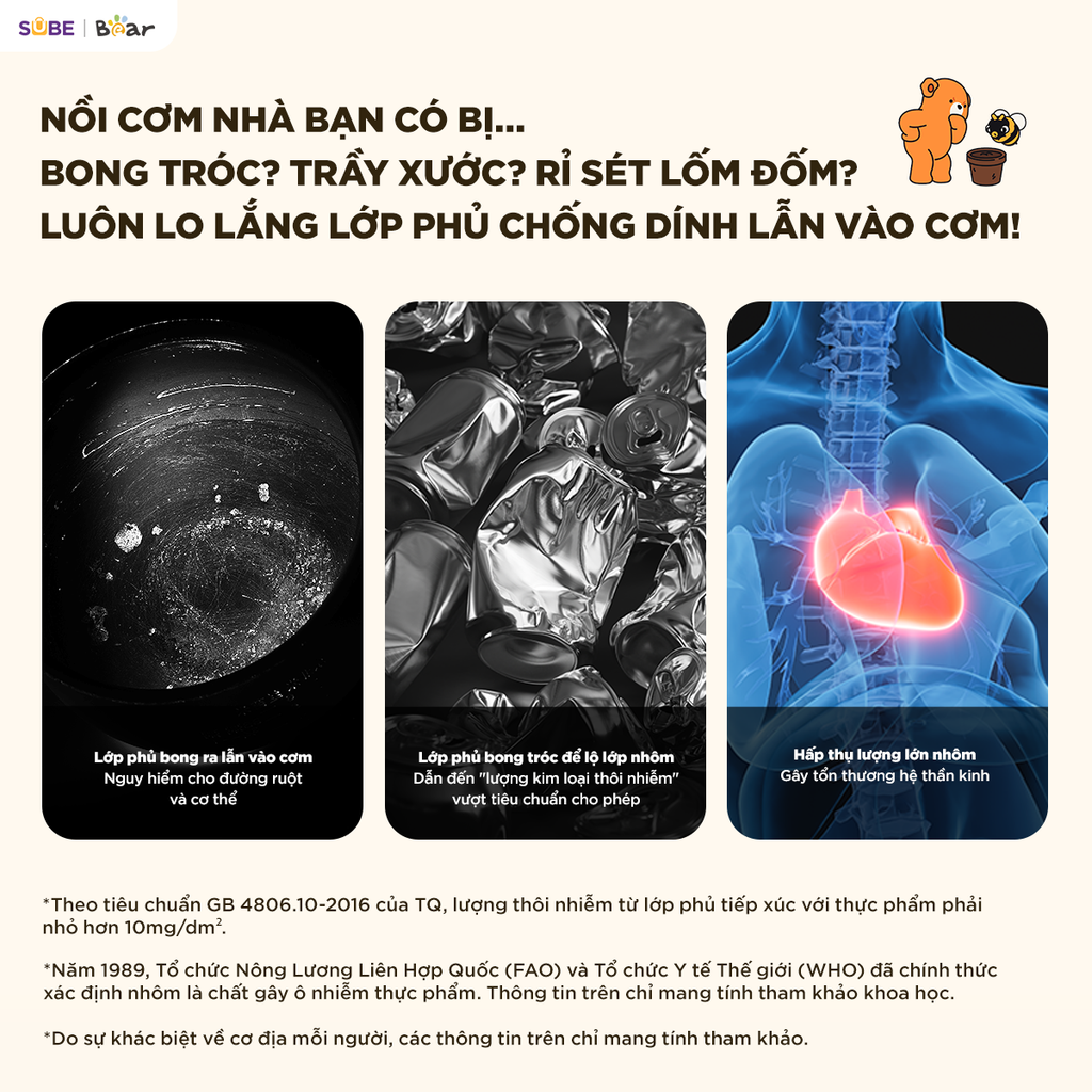 Nồi cơm điện inox Bear 1,2L RC-5H30O12 - ảnh 4