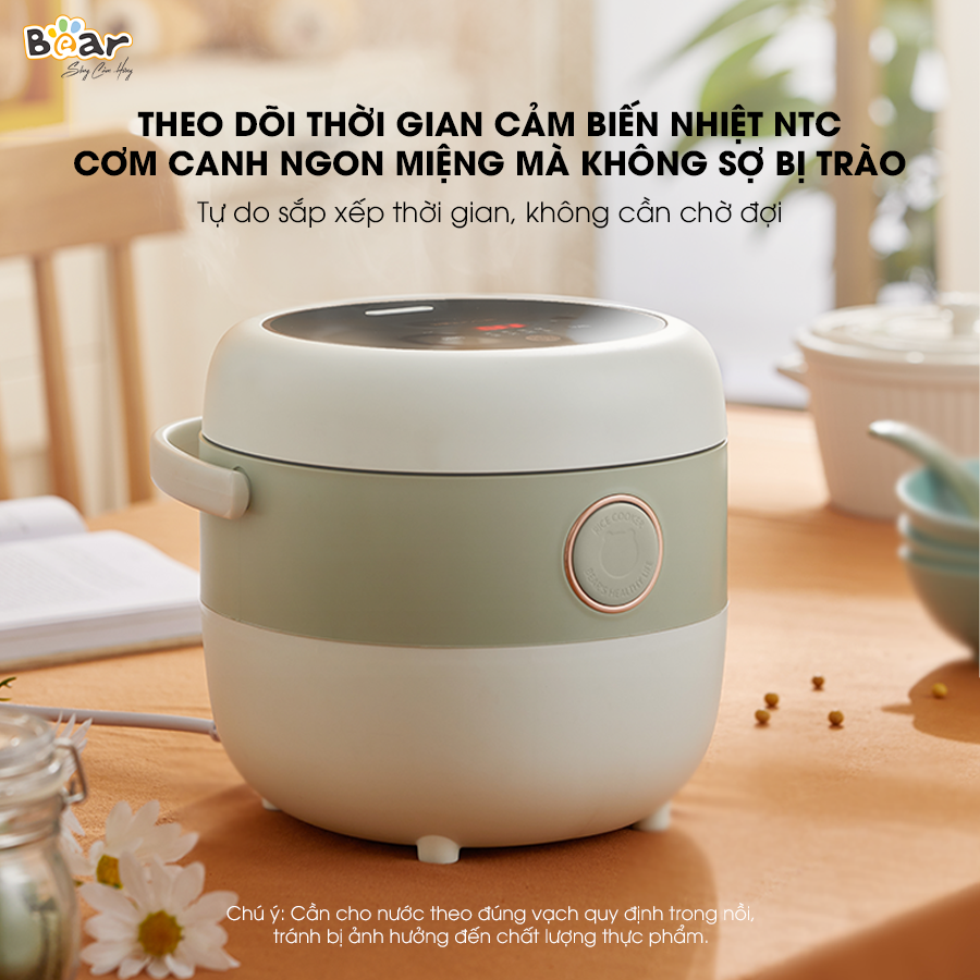 Nồi Cơm Điện Tử Đa Năng Bear 1,6L SB-NC16L - ảnh 2