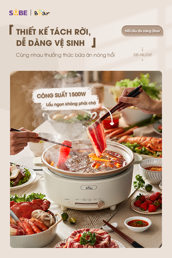Nồi lẩu Bear SB-NL05F - ảnh 2