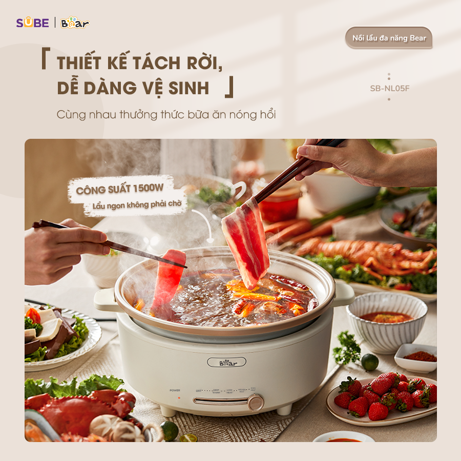 Nồi lẩu Bear SB-NL05F - ảnh 3