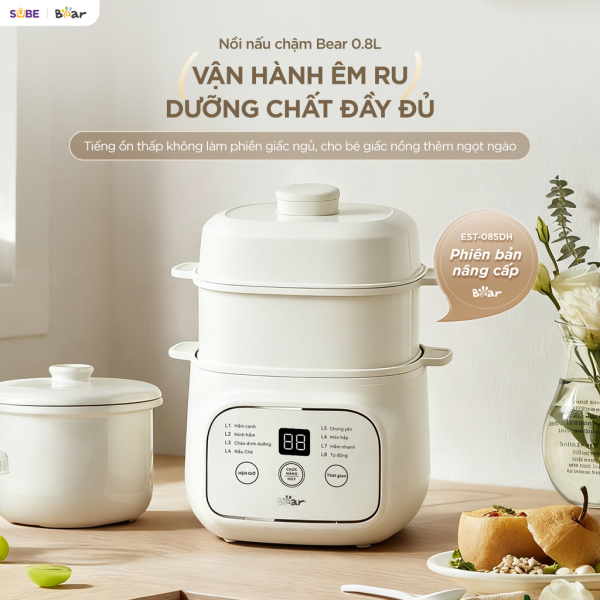 Nồi nấu chậm 0.8L Bear EST-085DH - ảnh 1