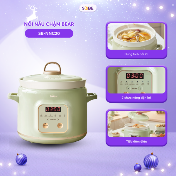 Nồi nấu chậm 2.0L Bear SB-NNC20 - ảnh 1