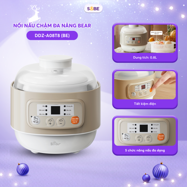 Nồi nấu chậm đa năng Bear DDZ-A08T8 - ảnh 1