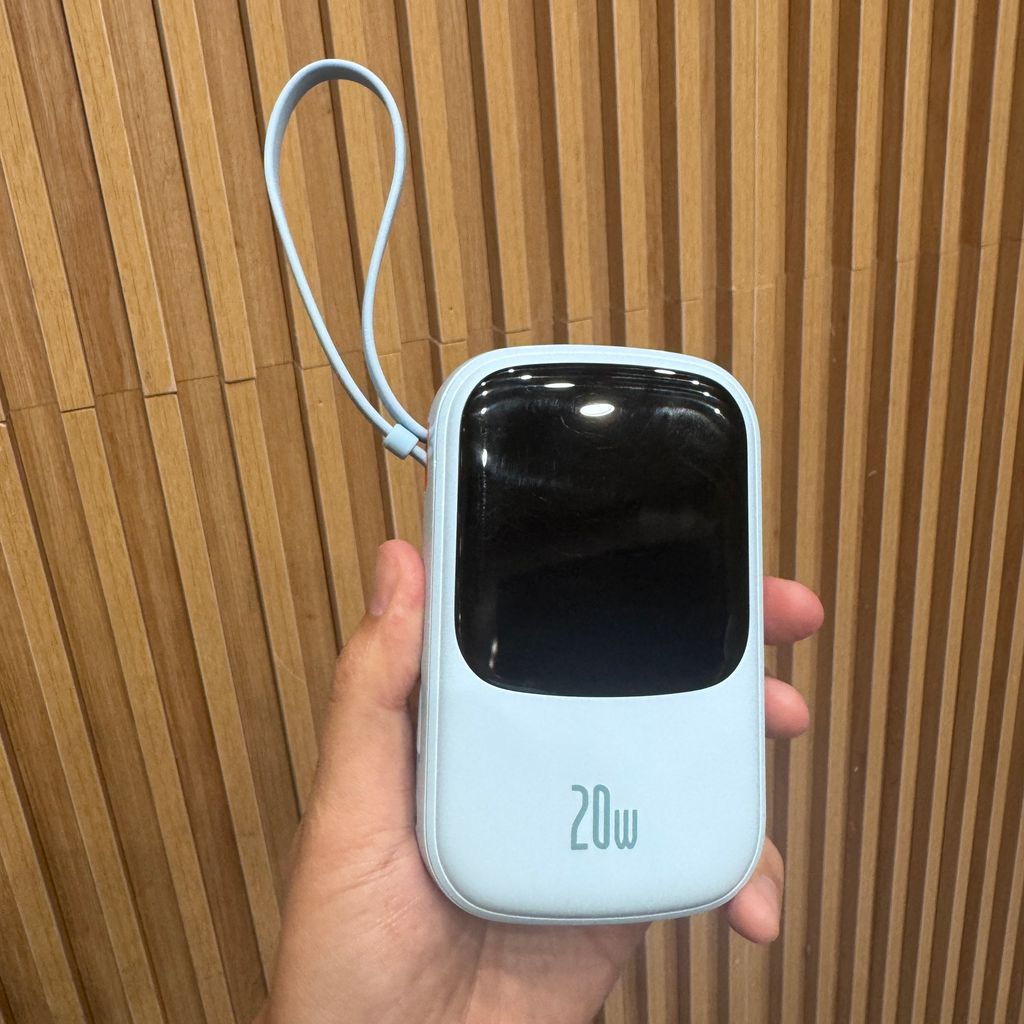 Pin dự phòng 20.000mAh Baseus Qpow Pro sạc nhanh 20W - liền cáp Lightning iPhone , có xước nhẹ - ảnh 4