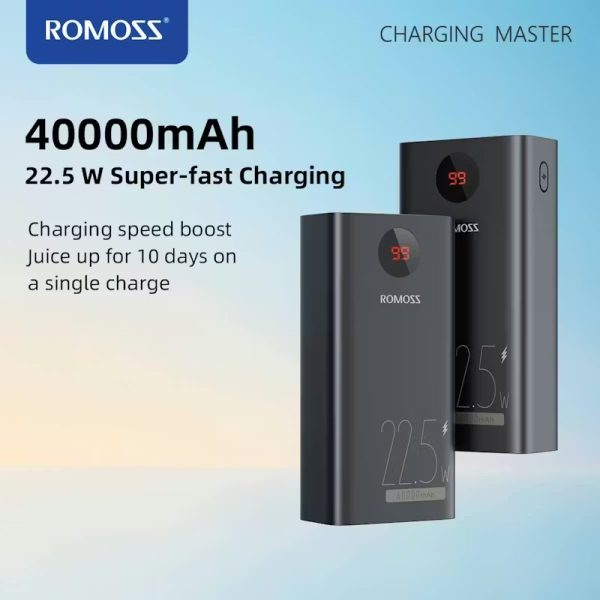 Pin dự phòng 40.000mAh ROMOSS PEA40 sạc nhanh 22.5W ( ko hộp ) - ảnh 1