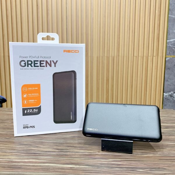 Pin dự phòng Recci Greeny RPB-P05 10.000mAh 22.5W PD20W - ảnh 1