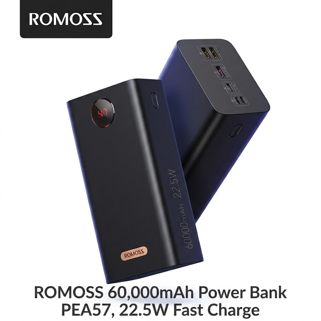 Pin dự phòng ROMOSS 60.000mAh PEA57, sạc nhanh 22.5W ( new - ko hộp) - ảnh 1