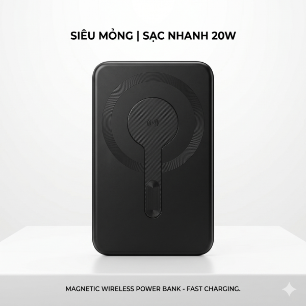 Pin dự phòng siêu mỏng PD20W 5000mAh sạc không dây Magsage (ko hộp) - ảnh 1
