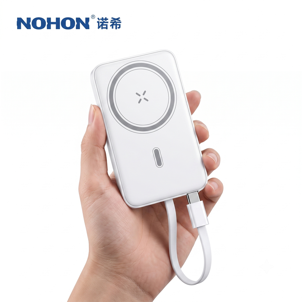 Pin sạc dự phòng MagSafe NOHON 22,5W 10.000mAh tích hợp cáp Type-C sạc nhanh PD 20W-màu ngẫu nhiên - ảnh 2