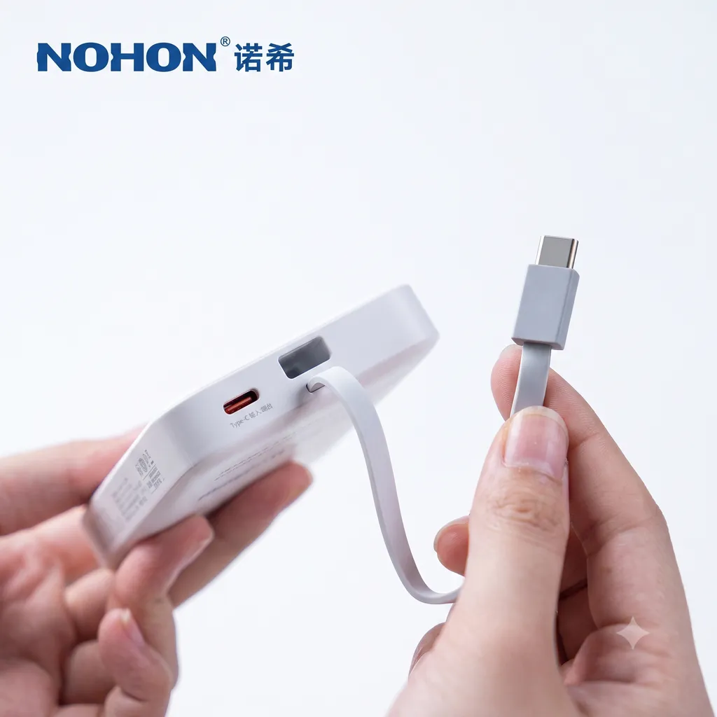 Pin sạc dự phòng MagSafe NOHON 22,5W 10.000mAh tích hợp cáp Type-C sạc nhanh PD 20W-màu ngẫu nhiên - ảnh 3