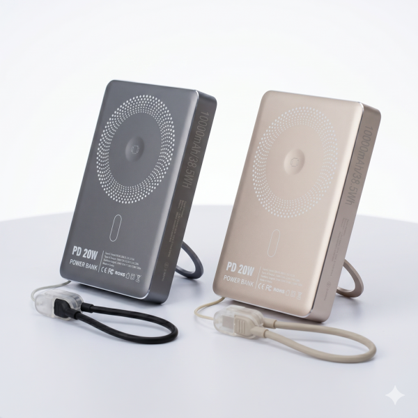 Pin sạc dự phòng sạc không dây Magsafe 10.000mAh PD20W kèm chân dựng - ảnh 1