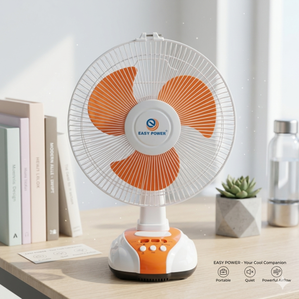 Quạt bàn tích điện, chạy điện 220v EP-2112A 12 inch hãng EASY POWER - ảnh 1