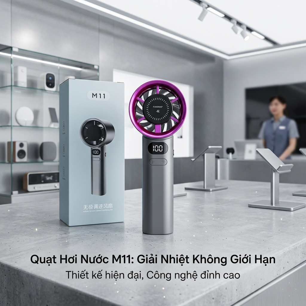 Quạt cầm tay mini FUNSNAP M11 , pin 1800mAh - ảnh 4