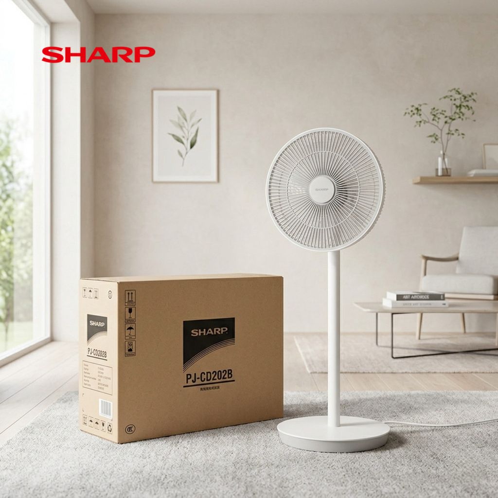 Quạt cây AI thông minh SHARP PJ‑CD202B, 15 cánh, công suất 40W, tạo ion - ảnh 3