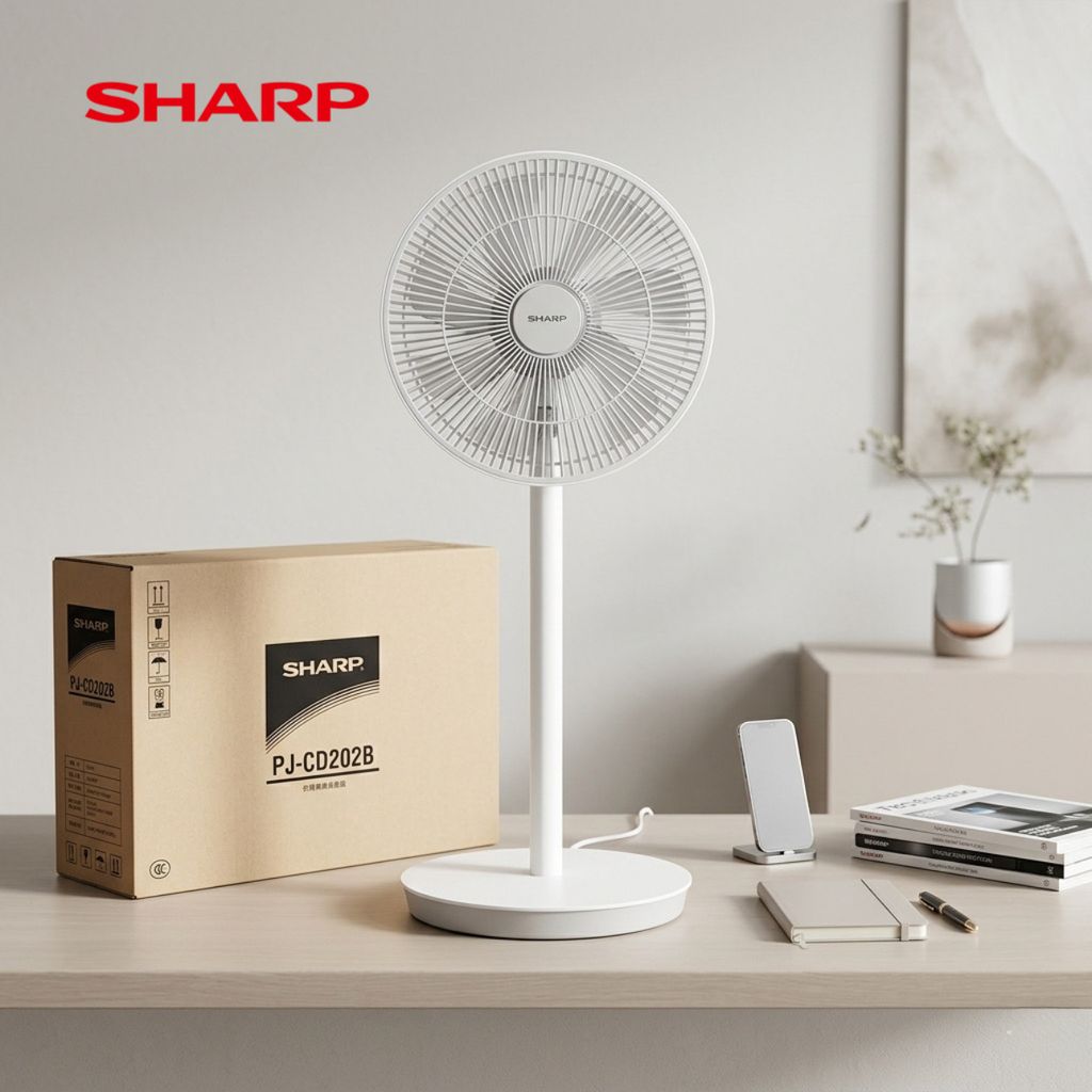 Quạt cây AI thông minh SHARP PJ‑CD202B, 15 cánh, công suất 40W, tạo ion - ảnh 4