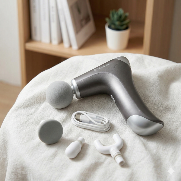 Súng Massage Tensum Nir 9, sạc Type-C , 4 đầu massage đa năng - ảnh 1
