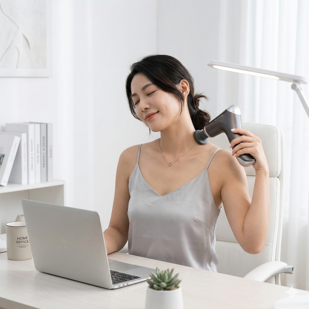 Súng Massage Tensum Nir 9, sạc Type-C , 4 đầu massage đa năng - ảnh 2