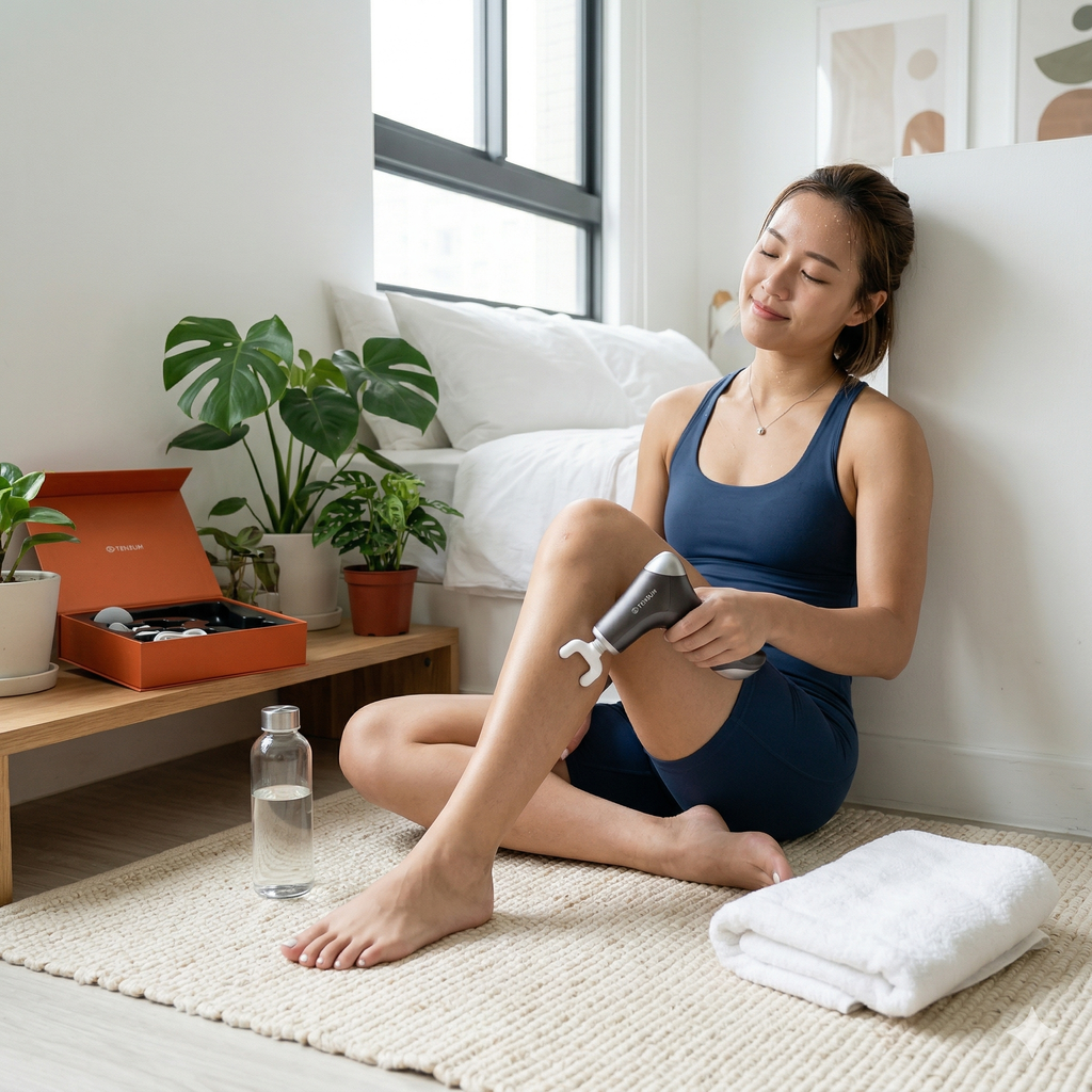 Súng Massage Tensum Nir 9, sạc Type-C , 4 đầu massage đa năng - ảnh 3