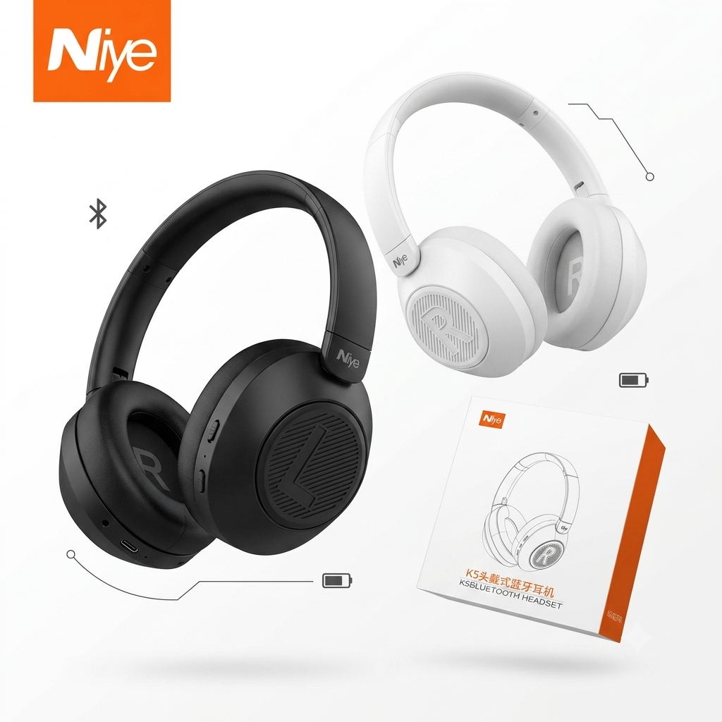 Tai nghe Bluetooth chụp đầu Niye K5, có cổng AUX 3.5mm - ảnh 2